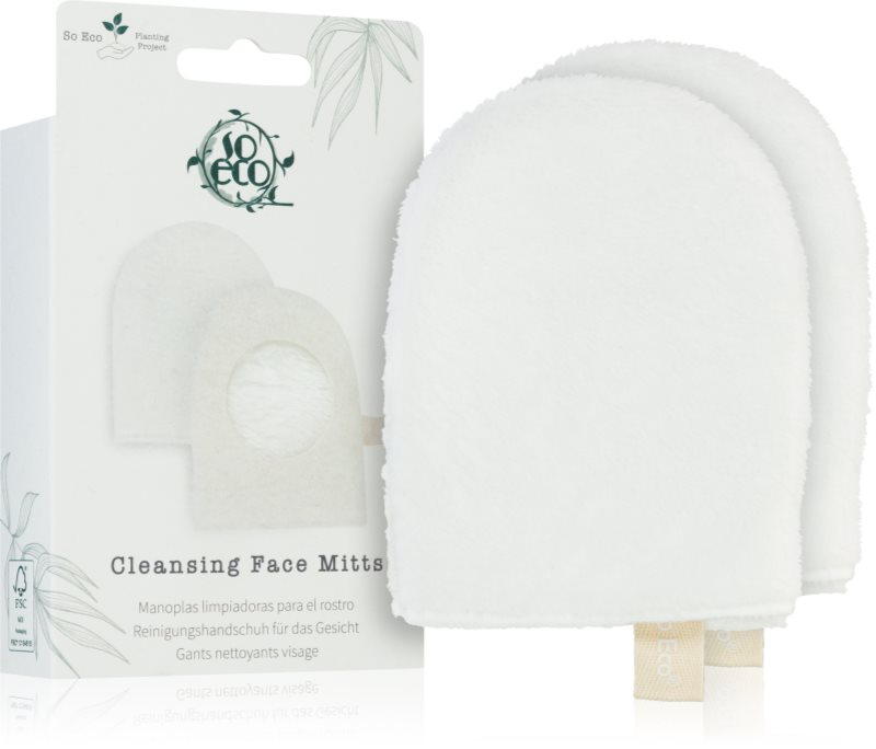 So Eco Cleansing Face Mitts mănuși demachiante pentru make-up