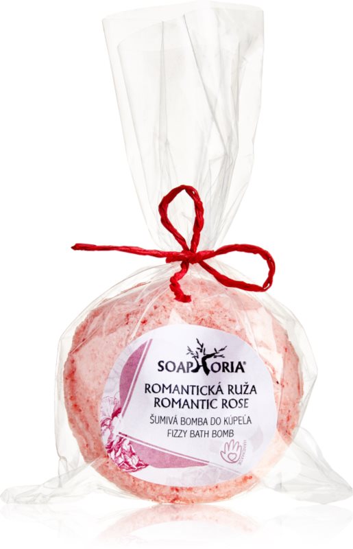 Soaphoria Romantic Rose Fizzy Bath Bomb antistress bath ballistics efect regenerator 85 g