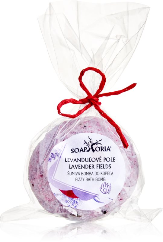 Soaphoria Lavender Fields Fizzy Bath Bomb esente pentru baie efect regenerator 85 g