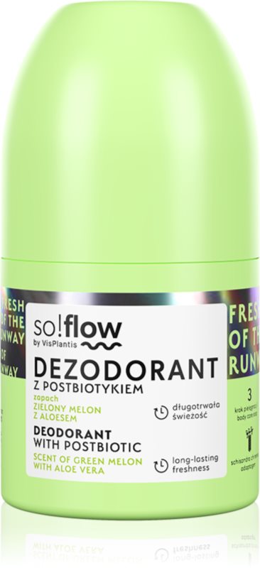 so!flow Deodorant With Postbiotic Deodorant roll-on 50 ml