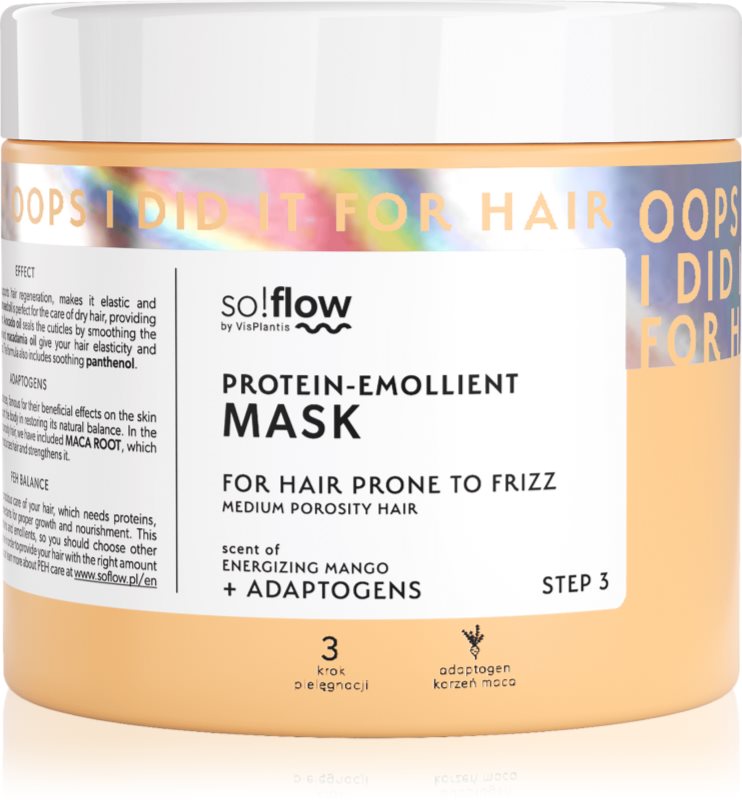 so!flow Medium Porosity Hair Protein-Emollient Mask Masca de par anti-electrizare