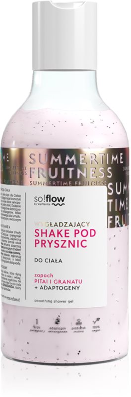 so!flow Smoothing Shower Shake gel de duș pentru toate tipurile de piele Pithaja & Pomegranate 400 ml