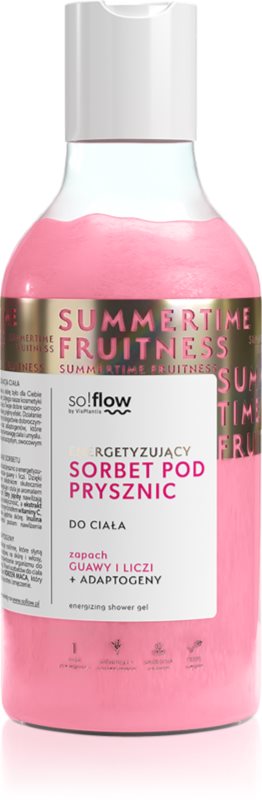so!flow Energizing Shower Sorbet sorbet hidratant pentru piele in dus Guava, Lychee 400 ml