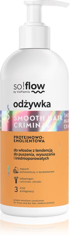 so!flow Frizzy and Dry Hair Protein-Emollient Conditioner balsam cu efect de netezire anti-electrizare 300 ml
