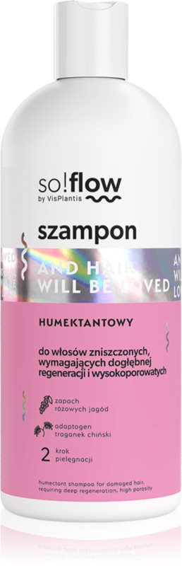 so!flow Damaged Hair Humectant Shampoo șampon fortifiant pentru păr deteriorat 300 ml