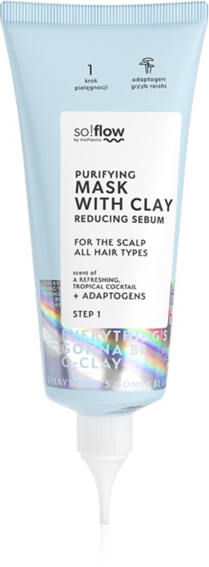 so!flow Purifying Mask Reducing Sebum masca pentru curatare profunda pentru un scalp seboreic 100 ml
