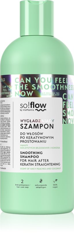 so!flow After Keratin Straightening Smoothing Shampoo sampon pentru indreptarea parului 400 ml