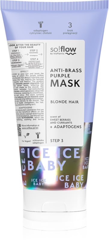 so!flow Cooling Mask Blonde Hair Masca de par neutralizeaza tonurile de galben 200 ml
