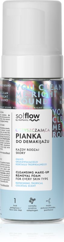 so!flow Cleansing Make-Up Removal Foam spuma delicata pentru fata 170 ml