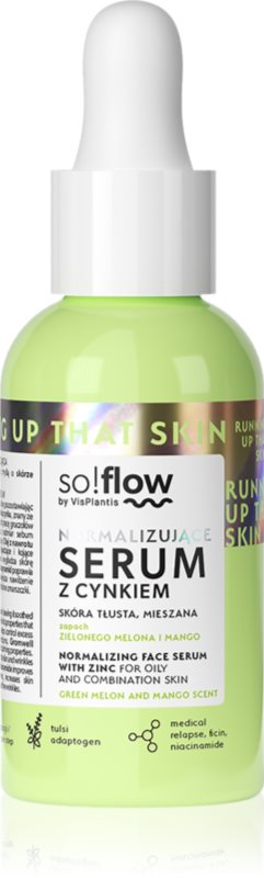 so!flow Normalizing Face Serum With Zinc ser facial cu zinc 30 ml