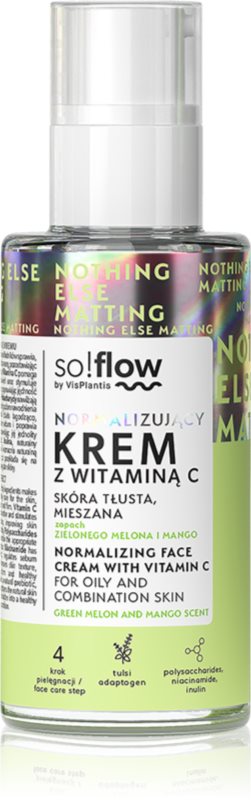 so!flow Normalizing Face Cream With Vitamin C crema de standardizare pentru ten gras cu vitamina C 50 ml