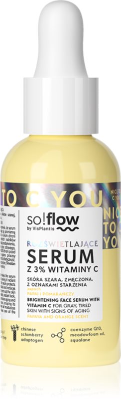 so!flow Brightening Face Serum With Vitamin C ser cu efect iluminator cu vitamina C 30 ml
