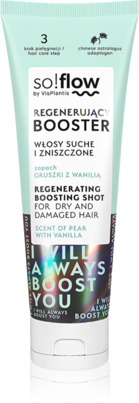 so!flow Dry and Damaged Hair Regenerating Boosting Shot ser regenerator pentru păr uscat și deteriorat 75 ml