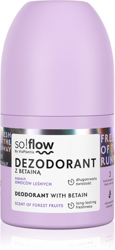 so!flow Deodorant Deodorant roll-on pentru femei Betain Scent Of Forest Fruits 50 ml