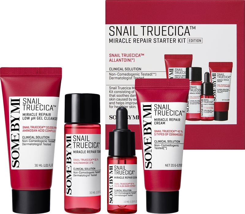 Some By Mi Snail Truecica Miracle Repair Starter Kit set cadou pentru piele sensibila predispusa la acnee