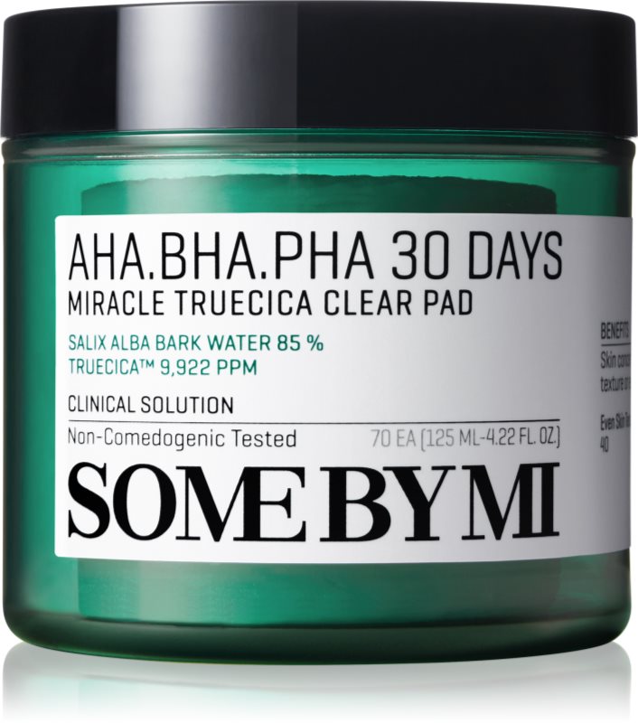Some By Mi AHA∙BHA∙PHA 30 Days Miracle Truecica Clear Pad dischete demachiante pentru ten acneic 70 buc