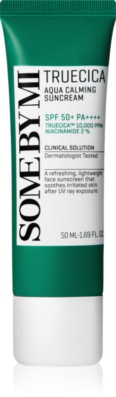 Some By Mi Truecica Aqua Calming Suncream emulsie protectoare calmantă SPF 50+ 50 ml