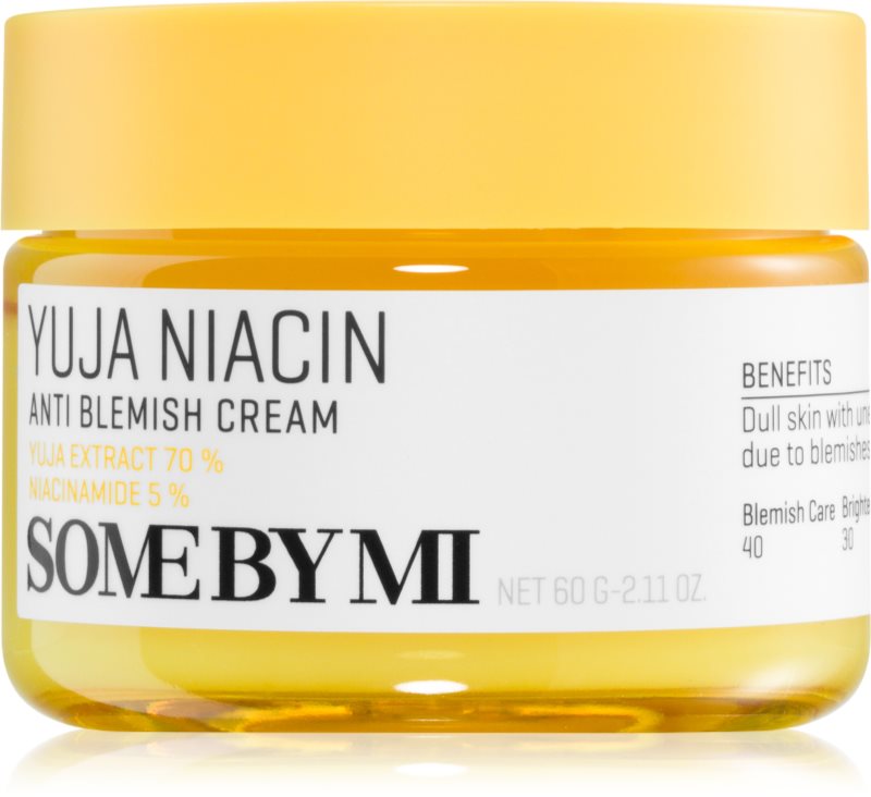 Some By Mi Yuja Niacin Anti Blemish Cream cremă de față, pentru hidratare și iluminare pentru piele cu hiperpigmentare 60 g
