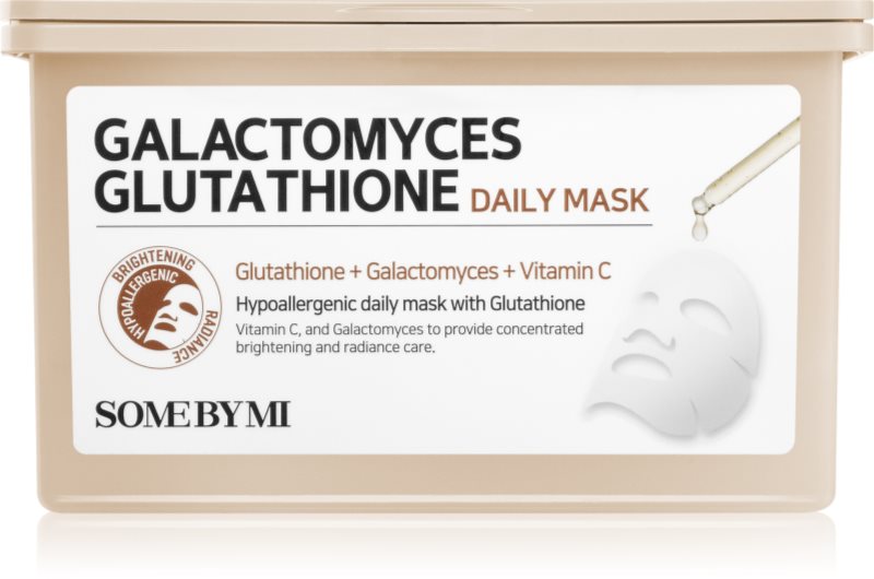 Some By Mi Galactomyces Glutathione Daily Mask Pack mască textilă iluminatoare big pack 30 buc