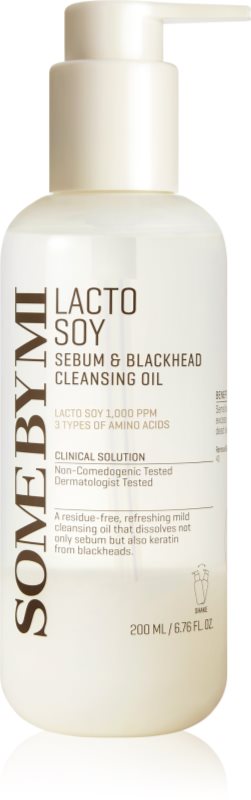 Some By Mi Lacto Soy Sebum & Blackhead Cleansing Oil ulei de curățare blând pentru piele sensibilă 200 ml