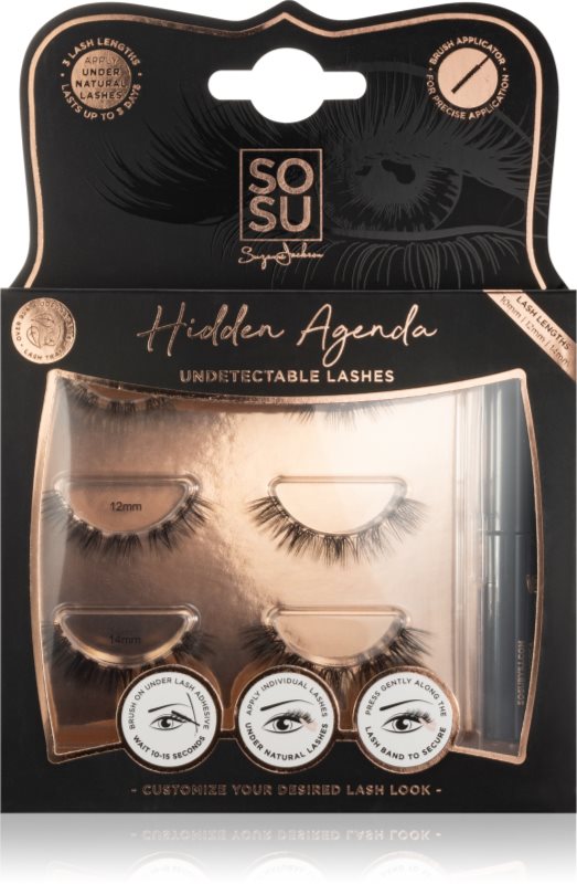 SOSU Cosmetics Hidden Agenda Undetectable Lashes set pentru gene