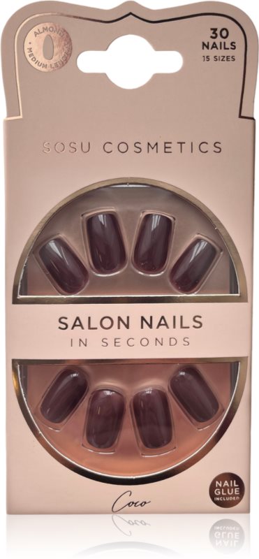 SOSU Cosmetics Salon Nails unghii artificiale culoare Coco 30 buc