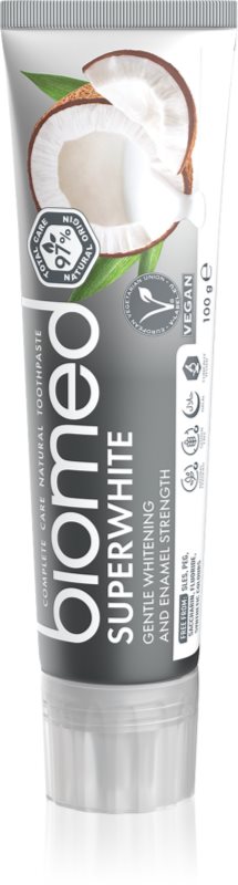 Biomed Superwhite pasta de dinti cu efect intaritor cu ulei de cocos