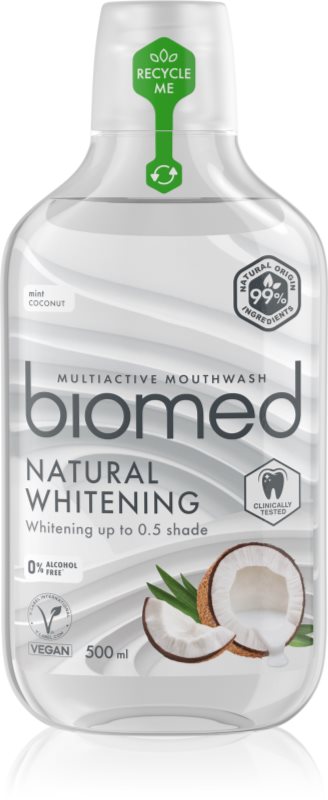 Biomed Natural Whitening apă de gură 500 ml