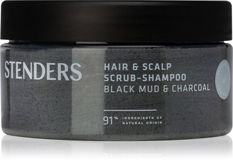 STENDERS Black Mud & Charcoal exfoliant de curățare pentru par si scalp 300 g