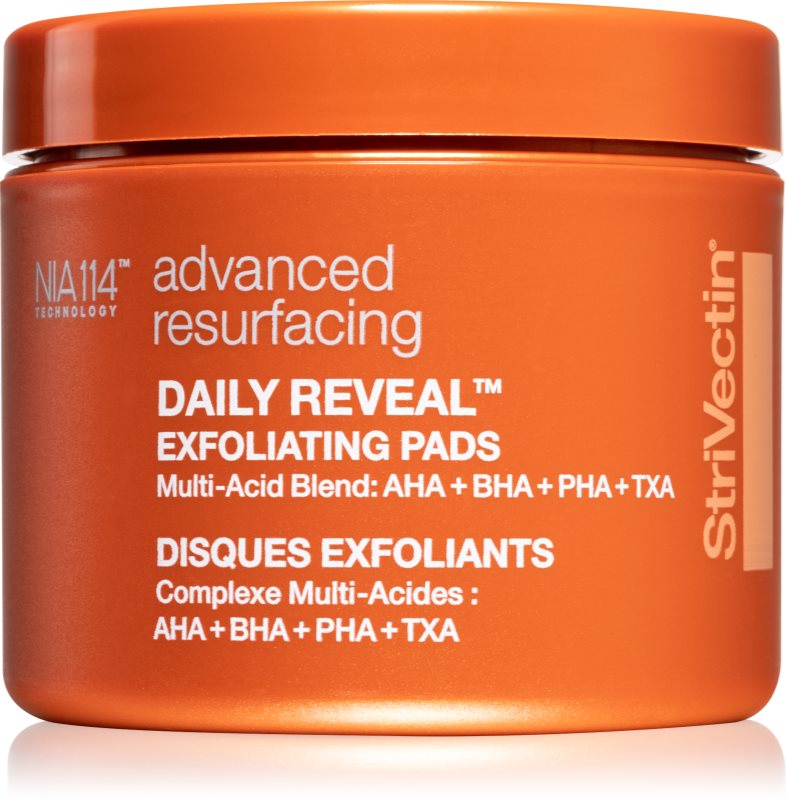 StriVectin Advanced Resurfacing Daily Reveal Exfoliating Pads tampoane exfoliante pentru netezirea pielii si inchiderea porilor 60 buc