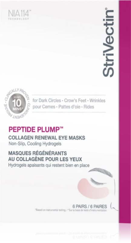 StriVectin Peptide Plump™ Collagen Renewal Eye Mask masca hidrogel pentru ochi 6 pereche