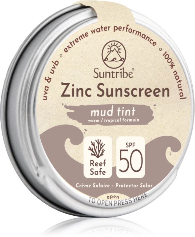 Suntribe Zinc Sunscreen crema de fata cu minerale pentru protectie SPF 50