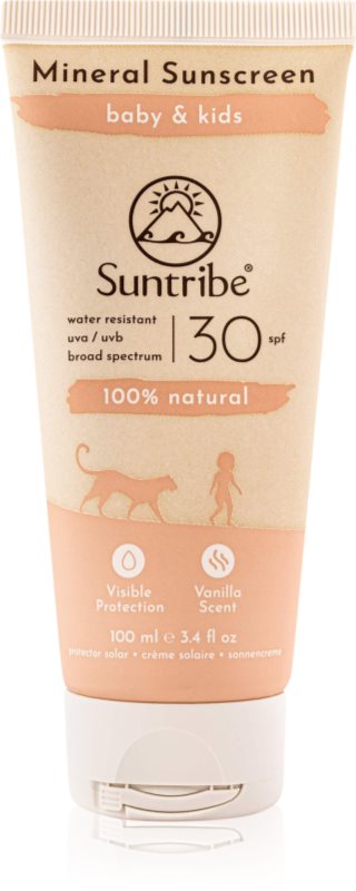 Suntribe Kids Mineral Sunscreen crema de fata cu minerale pentru protectie pentru copii 100 ml