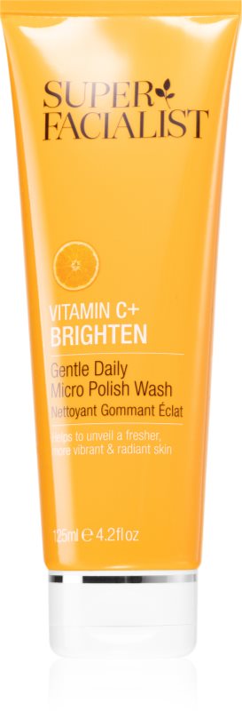 Super Facialist Vitamin C+ Brighten exfoliant iluminator pentru fata, gat si piept 125 ml