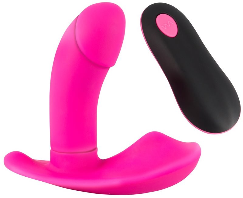 Sweet Smile Lay-On stimulator și vibrator Pink 10,5 cm