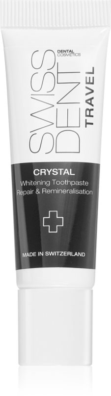Swissdent Crystal Travel Tube Pasta reminelizare pentru dinti cu efect de albire 10 ml
