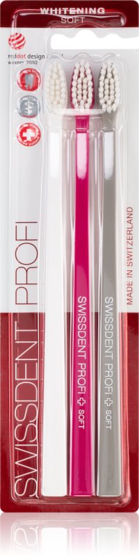 Swissdent Profi Whitening periuta de dintiSoft 3 buc