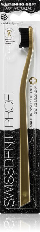 Swissdent Whitening Gold Active Coal perie de dinti 1 buc