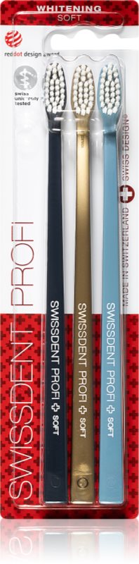 Swissdent Whitening Trio periuță de dinți moale 3 buc
