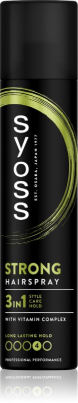 Syoss Strong Hold Hairspray spray de păr cu fixare puternică 3 in 1 300 ml