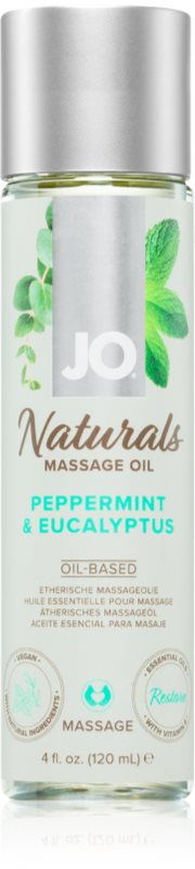 System JO NATURALS PEPPERMINT & EUCALYPTUS ulei de masaj 120 ml