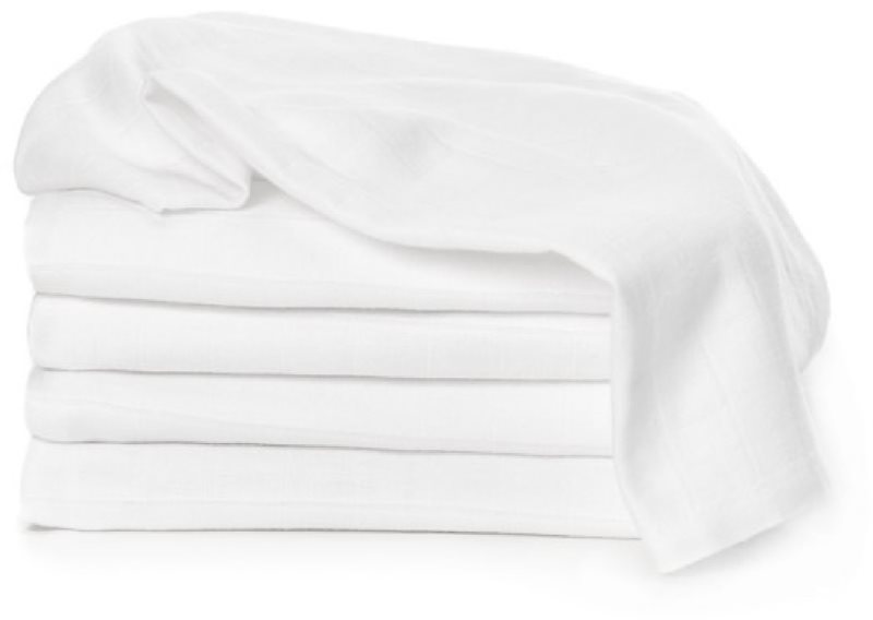 T-TOMI TETRA Cloth Diapers EXCLUSIVE COLLECTION White scutece textile White 70x70 cm 5 buc