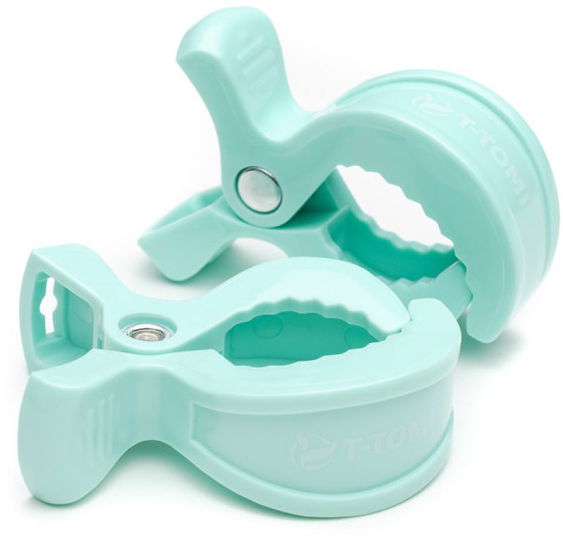 T-TOMI Clip clips pentru cărucior Pastel mint 2 buc