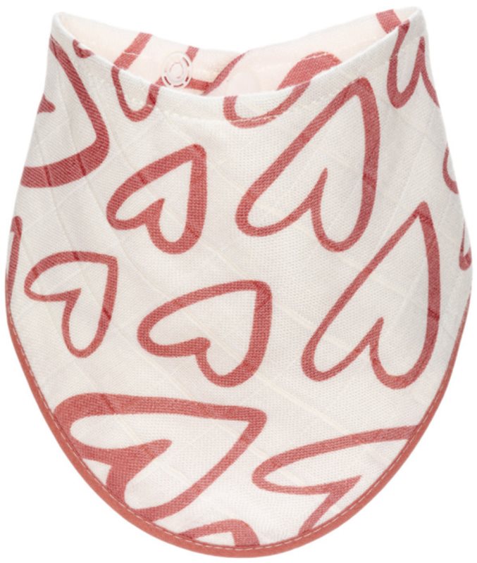 T-TOMI BIO Bamboo Bibs Pink Hearts bavețică 27 x 42 cm 1 buc