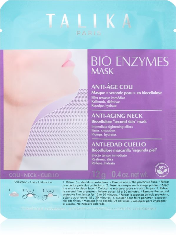 Talika Bio Enzymes Anti-Aging Neck Mask masca pentru celule cu efect de întărire 12 g