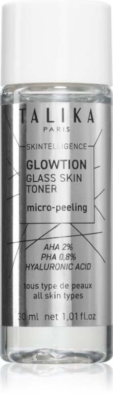Talika Skintelligence Glowtion lapte de corp exfoliant cu acid hialuronic 30 ml