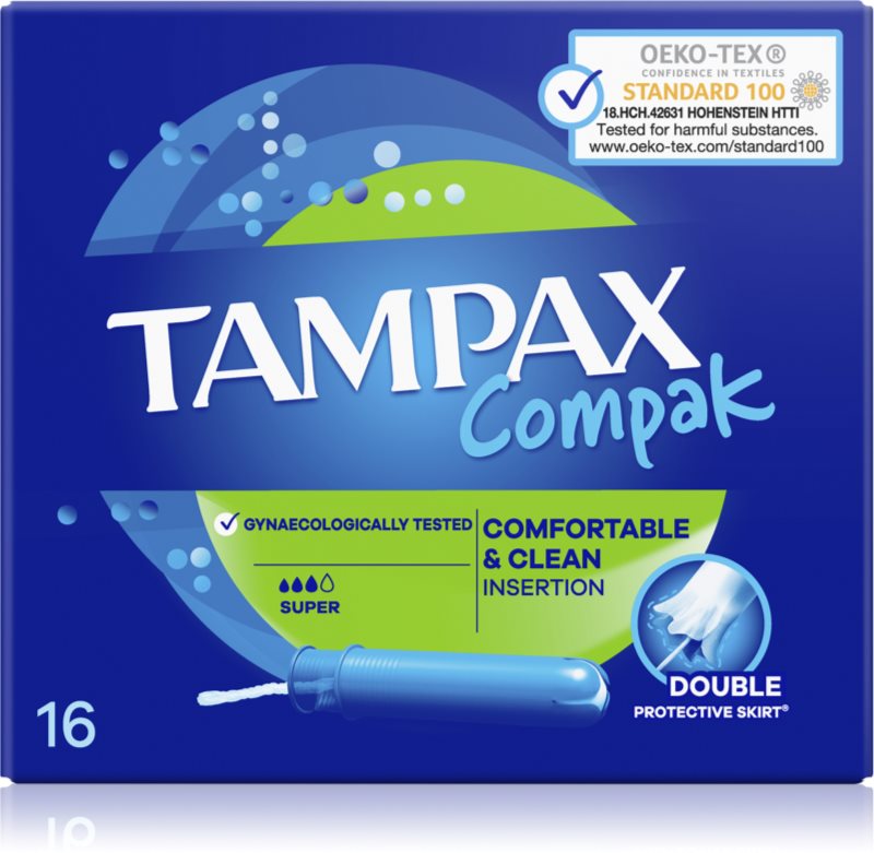 Tampax Compak Super tampoane cu aplicator 16 buc