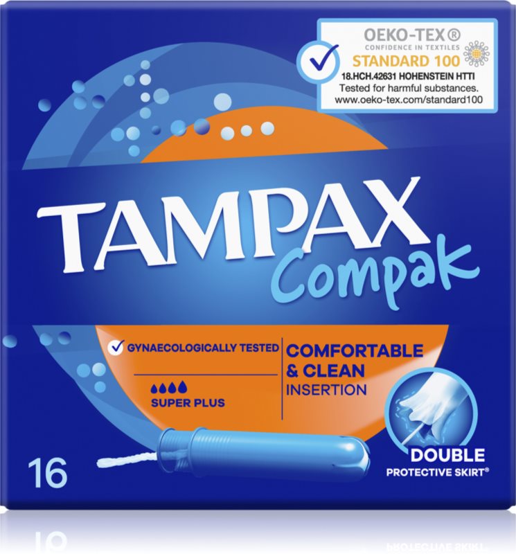 Tampax Compak Super Plus tampoane cu aplicator 16 buc