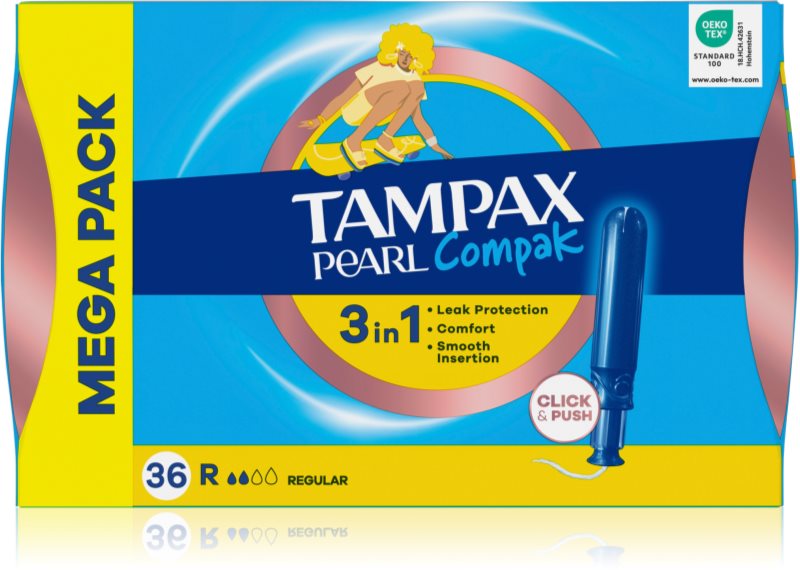 Tampax Pearl Compak Regular tampoane cu aplicator 36 buc