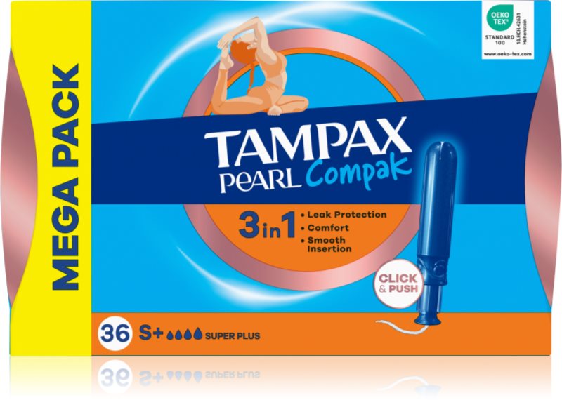 Tampax Pearl Compak Super Plus tampoane cu aplicator 36 buc